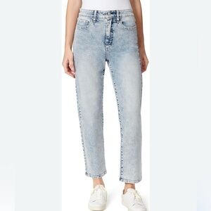 FRAYED Jeans Womens High Rise Ankle Straight Leg Jeans